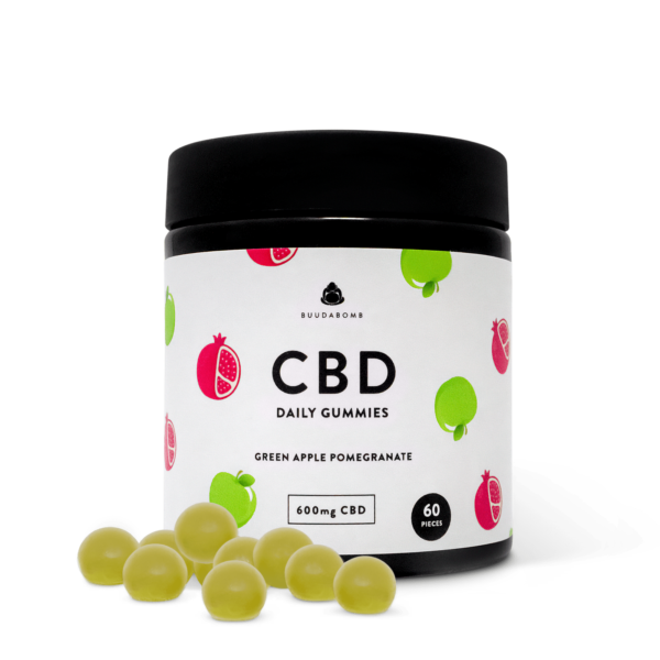 Green Apple Pomegranate 600mg CBD Gummies EU