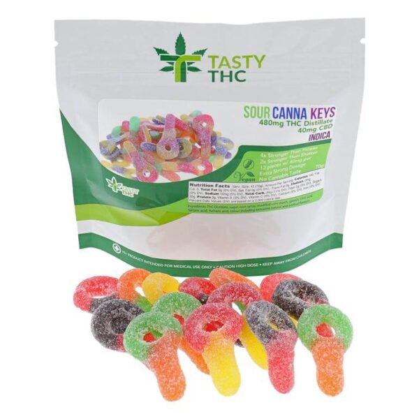 SOUR CANNA KEYS 480mg THC/40mg CBD EU